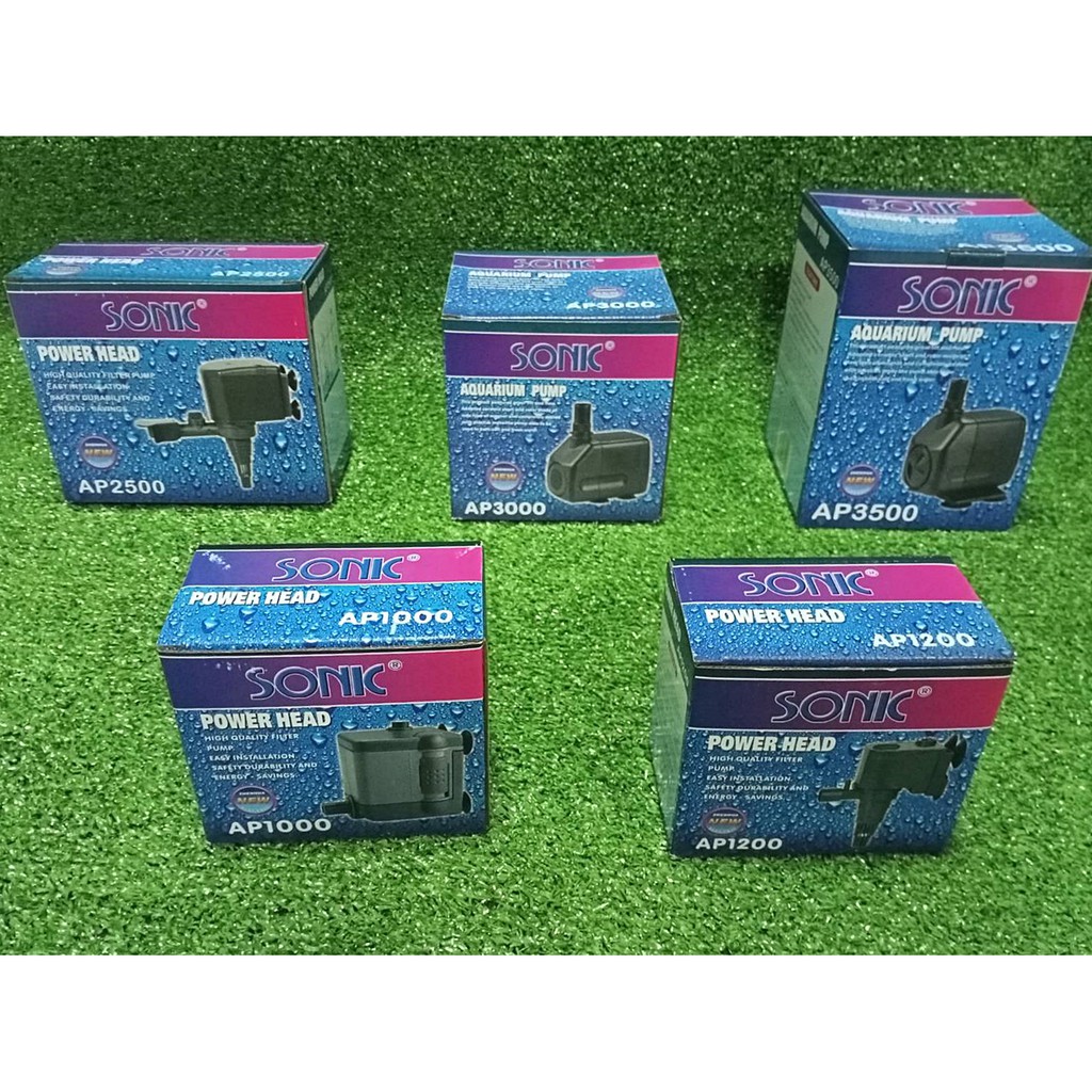 ปั๊มน้ำตู้ปลา Sonic AP-1000, AP-1200, AP-1600, AP-2500, AP-3000, AP-3500 ปั๊มน้ำคุณภาพยอดนิยม(ราคาถูก)