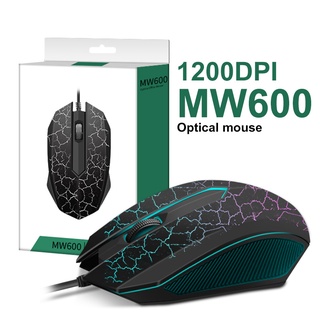 COD เมาส์เกมมิ่ง เมาส์เล่นเกม MW600 เมาส์แบบมีสาย เมาส์ปรับ1200DPI เซ็นเซอร์แม่นยำสูง