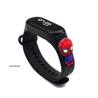 นาฬิกาข้อมือดิจิทัล สมาร์ทวอทช์ LED รูปตุ๊กตาซูเปอร์แมน ปิกาจู แฟชั่นสปอร์ต สําหรับเด็กนักเรียน