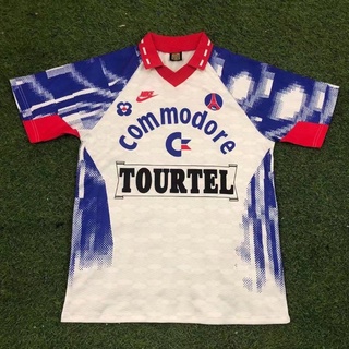 เสื้อกีฬาแขนสั้น ลายทีมชาติฟุตบอล Paris away jersey 93-94 S-XXL ชุดเยือน คุณภาพสูง AAA