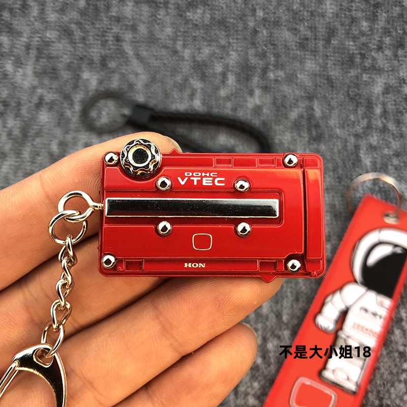 พวงกุญแจโลหะ JDM Vtec ฝาครอบวาล์วเครื่องยนต์ B16 สําหรับ Honda Civic EG EK