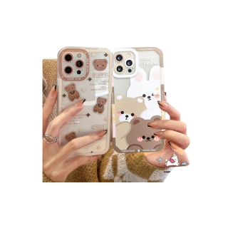 เคสโทรศัพท์มือถือแบบนิ่ม Tpu ใส ลายการ์ตูนหมีน่ารัก สําหรับ Samsung A22 A03s A30s A51 A33 A53 A13 A50s A50 A32 A72 M12 A02 A03 A10 A23 A10s M22 A11 A03 A30 A12 A52S A52 A71 M23 A21s F22 M32 A20s