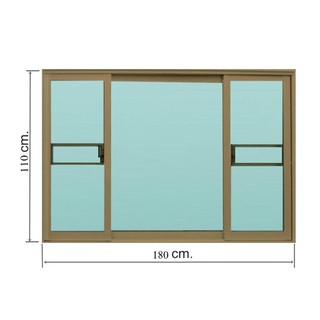 Aluminum window WINDOW S-F-S ONE STOP/F8 180X110CM LIGHT BROWN Sash window Door window หน้าต่างอลูมิเนียม หน้าต่างAlumin