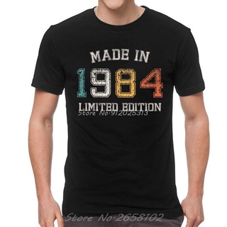 เสื้อยืดแขนสั้น พิมพ์ลาย Born In 1984 Made In 1984 แฟชั่นฤดูร้อน สําหรับผู้ชาย