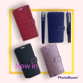 เคส oppo a83 a3s, f7,f9,f11pro, vivo v11,v11pro,v15,v15pro samsung j4(2018)j4plus,j6(2018),a8(2018) ฝาพับ