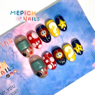 [ MEPICHNAILS ] เล็บเจลปลอมแท้ 💯 % (ฟรีกาว+ตะไบ+ไม้ส้ม)