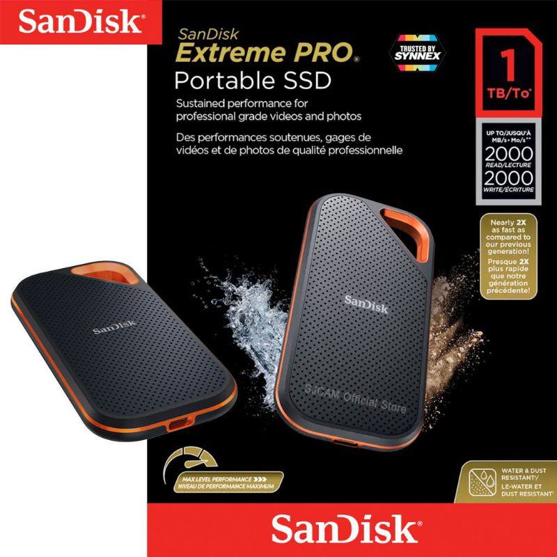 SanDisk Extreme PRO Portable SSD V2 1TB (SDSSDE81-1T00-G25)