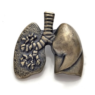 Lung pin รุ่น Antique เข็มกลัดปอด Medical gift