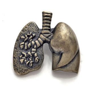 Lung pin รุ่น Antique เข็มกลัดปอด Medical gift