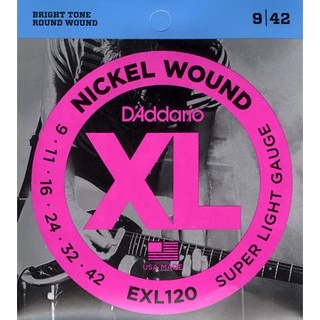 [ของแท้100%] D'Addario EXL Nickel Wound สายกีตาร์ไฟฟ้า XL NICKEL STRINGS เบอร์ 8/9/10/11/12 /EXL120/EXL110/EXL115/EXL145