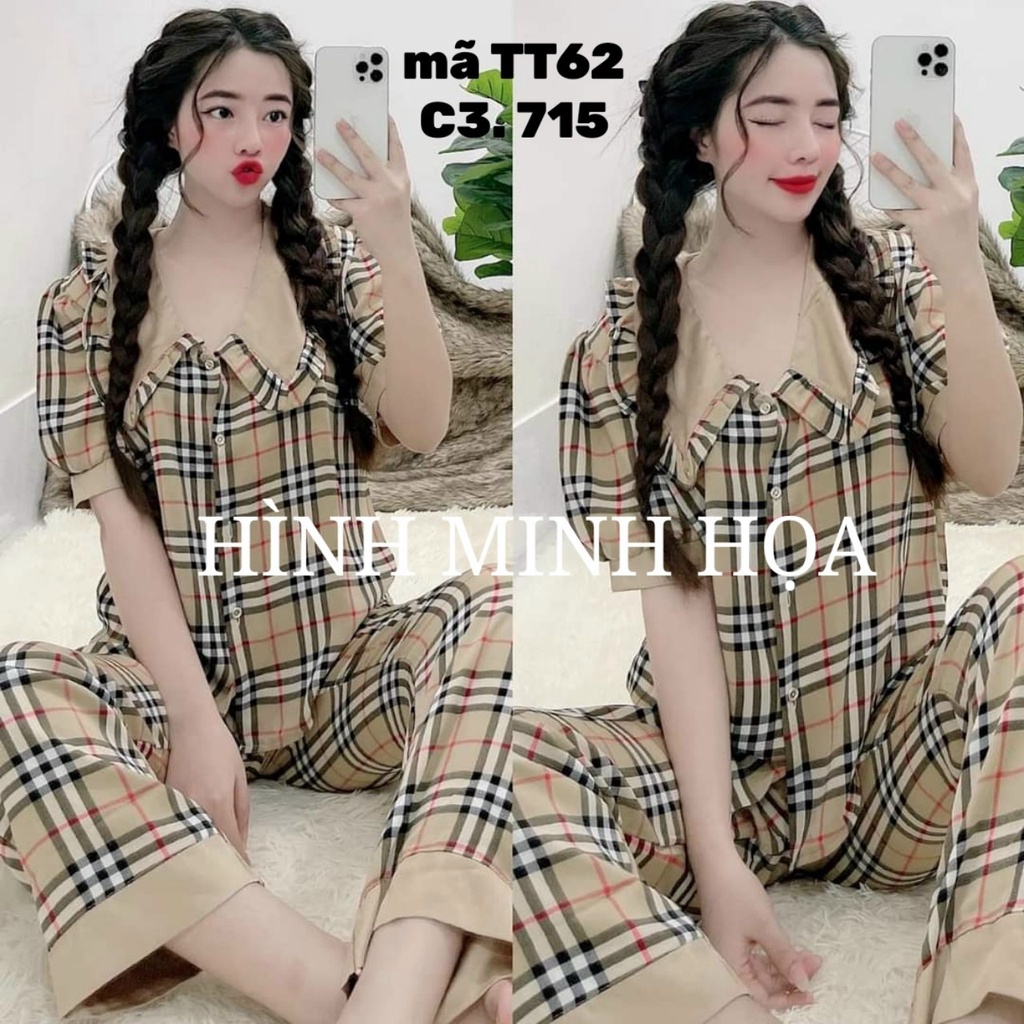 TT51 - TT62 - TT47 SUPER HOT SILK PIJAMA SET SHORT SLEEVESLEEVES AND LONG PANTS PICTURE