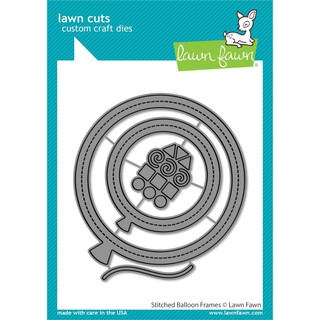 ✂ Craft Die แม่แบบตัดกระดาษ Lawn Fawn : Stitched Balloon Frames ใช้กับเครื่องตัดกระดาษมือหมุน