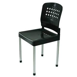 ECO chair เก้าอี้เอนกประสงค์ ออกแบบตามสรีระศาสตร์ ใช้ได้ทั้งภายในและนอกอาคาร ขาอลูมิเนียมเสริมเหล็ก สีดำ