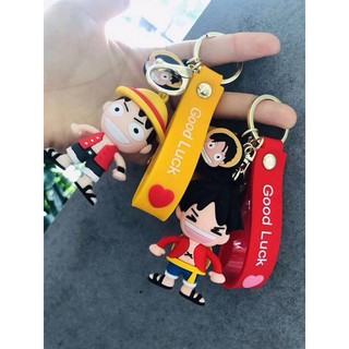 Luffy hard silicone keychain