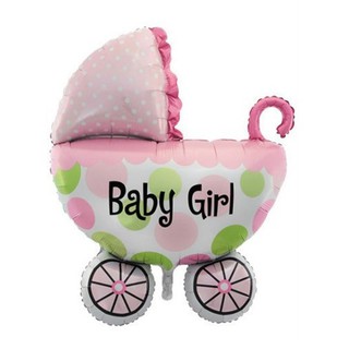 ลูกโป่งรถเข็นเด็กผู้หญิง Baby Buggy Girl ขนาด 71*79cm