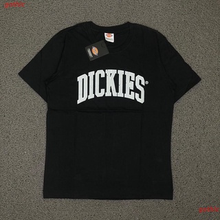 เสื้อยืดแขนสั้น เสื้อยืด Dickies Arch โลโก้พื้นฐานสีดําสีขาวพรีเมี่ยม Mens Womens T-shirts