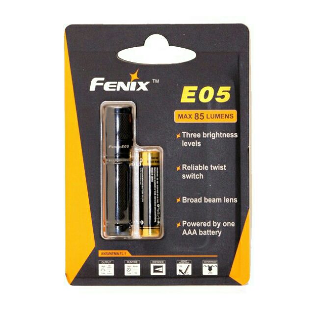 ไฟฉาย Fenix E05 2014 Edition 85 Lumens