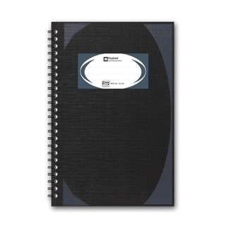 สมุดบันทึกมุมมันสันห่วง สีดำ ตราช้าง WHC401 Black Cover Book Notebook with Elephant Brand WHC401