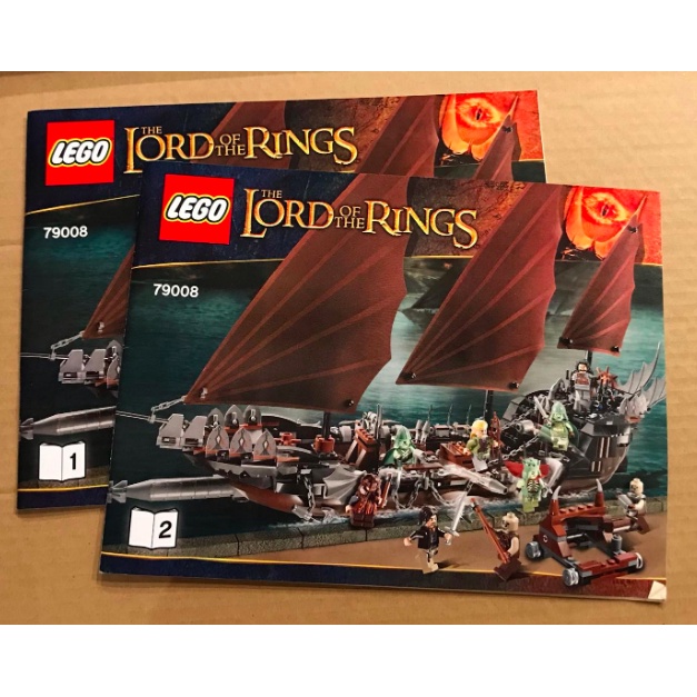 เลโก้หนังสือคู่มือการใช้งาน หนังสือคําสอน The Lord of The Rings Pirate Ship Ambush 79008