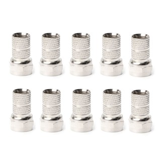 อุปกรณ์ปลั๊กดาวเทียม f type 10 ชิ้นสําหรับ coaxial cable rg 6 satellite tv