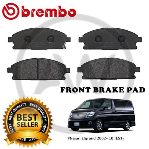 BREMBO Nissan Elgrand E51 2002~10 ผ้าดิสเบรคหน้า