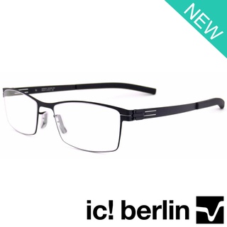 Fashion แว่นตา รุ่น IC BERLIN 009 C-1 สีดำ Toru N กรอบแว่นตา สำหรับตัดเลนส์ ทรงสปอร์ต วัสดุ สแตนเลสสตีล ขาข้อต่อ