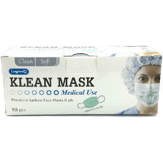 หน้ากากอนามัยทางการแพทย์ หน้ากากอนามัย Klean mask (Longmed) แมสทางการแพทย์ หนา 3 ชั้น หายใจสะดวก