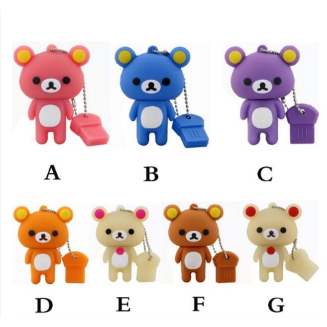 ตุ๊กตาหมีรุนแรงมั่นคงเพียงพอ U-disk 2TB การ์ตูน USB แฟลชไดรฟ์ แฟลชไดรฟ์ 8GB 16GB 32GB 64GB 128GB นิ้