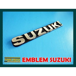 SUZUKI GP100 A100 GT185 GT250 GT380 GT550 TANK EMBLEM "CHROME" (2 PCS.)  // โลโก้ข้างถัง 2 ชิ้น ชุบโครม