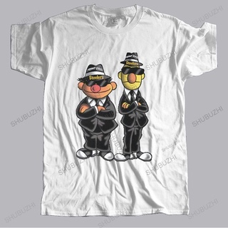 [S-5XL] เสื้อยืดแขนสั้น ผ้าฝ้าย พิมพ์ลาย Ernie und Bernt - Blues Brothers เหมาะกับของขวัญ แฟชั่นฤดูร้อน สําหรับผู้ชาย แล