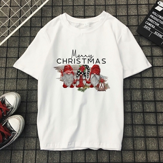 Santa Claus Summer Lovely Women and Men Clothes and Clothing Merry Christmas Printing Loose Short Sleeve T-shirt 471