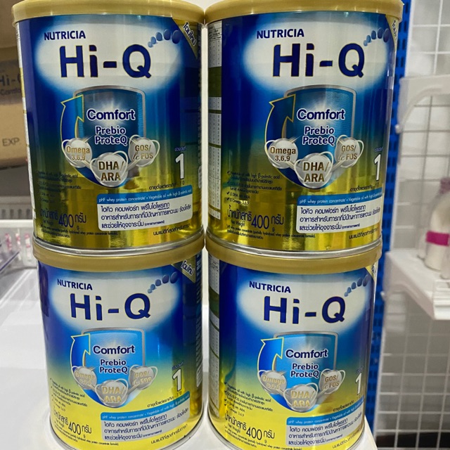 HiQ comfort สูตร 1 ไฮคิว คอมฟอร์ท พรีไบโอโพรเทก ขนาด 400g  exp 02/10/2564