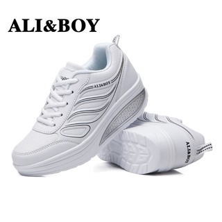 ALI&amp;BOY แบรนด์นำเข้ารองเท้าสปอร์ตผู้หญิง กันลื่น Fitness ใส่นุ่ม เบา สบายมาก รุ่นปีกนางฟ้า