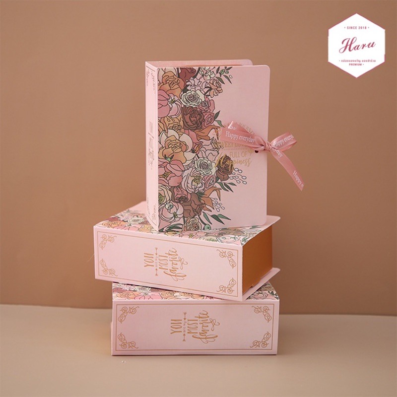 H28 กล่องของขวัญ กล่องขนม ของชำร่วย กล่องทรงหนังสือ Size SS ราคา ถูกที่สุด ดีลบีเคเค แกลเลอรีภาพที่ 5