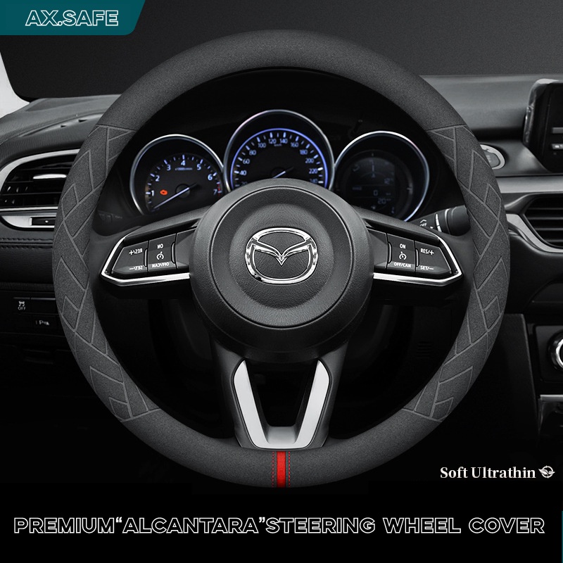 【Ax·safe】ปลอกหุ้มพวงมาลัยรถยนต์ สําหรับ Mazda mazda2 mazda3 mazda6 cx3 cx30 cx5 cx8 cx9