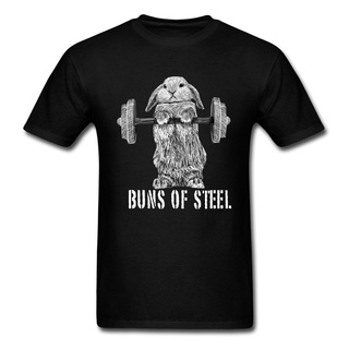 เสื้อยืดวินเทจเสื้อยืด ผ้าฝ้ายแท้ พิมพ์ลาย Buns of Steel Weight Otter สีดํา สําหรับออกกําลังกายS-3XL