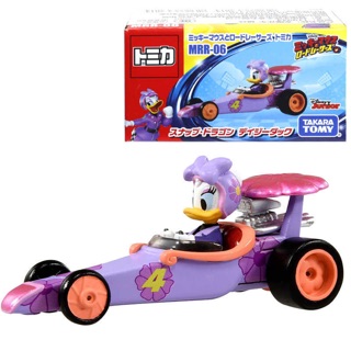 แท้ 100% จากญี่ปุ่น โมเดล ดิสนีย์ เดซี่ ดั๊ก รถแข่ง Takara Tomy Disney Cars Daisy Duck Tomica Motors MRR-06