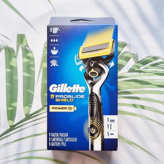 (Gillette®)  ProGlide Shield Power Razor 1 Handle + 1 Blade Refill ชุดมีดโกน ยิลเลตต์ โปรไกลด์ ชิลด์ พาวเวอร์ ด้าม+ใบมีด