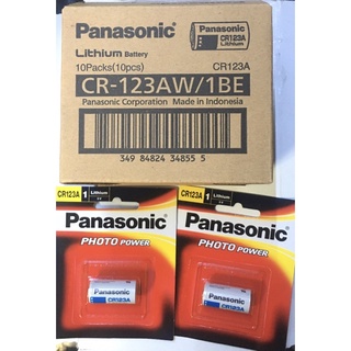 ถ่าน Panasonic CR123AW Lithium 3V. แท้100% (123A) หมดอายุ2030