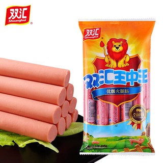 ไส้กรอกหมู ตราสิงโต พร้อมทาน(双汇火腿肠）ขนาด 400g ไส้กรอก พร้อมส่ง มี2ขนาด 10ชิ้น 9ชิ้น