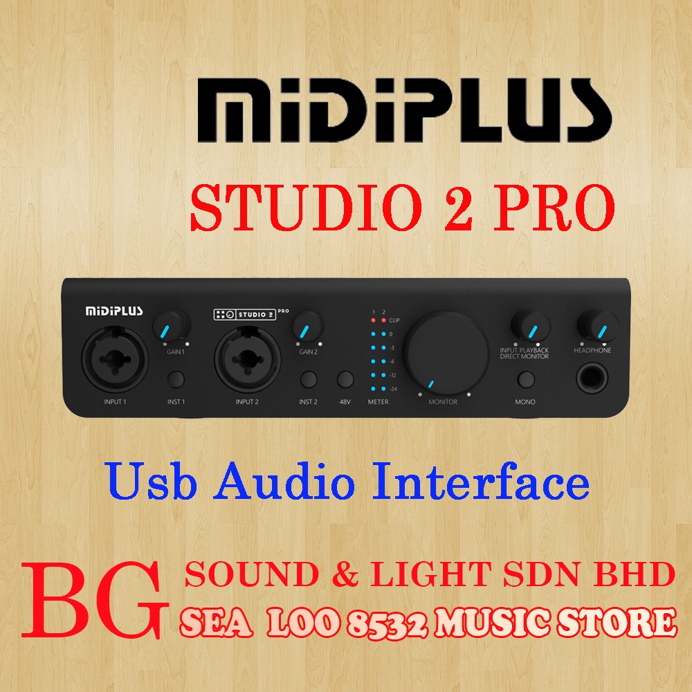 MIDIPLUS STUDIO 2 PRO USB AUDIO INTERFACE