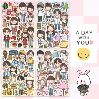 ❣️NEW❣️ สติ๊กเกอร์ไดคัท A Day with YOU collection 💘 💓