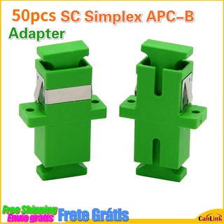 50pcs SC Simplex APC-B SC APC Simplex single-mode Fiber optic Adapter SC Optical fiber coupler SC APC Fiber flange SC co