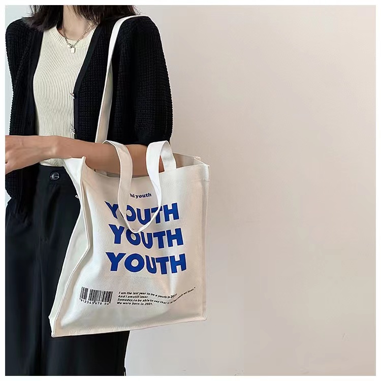 กระเป๋า​ผ้าแคนวาสแฟชั่นสไตล์​เกาหลี​สุดฮิต YOUTH