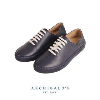 รองเท้า - Archibalds NAVY JUXTAPOSE - Archibalds ผ้าใบหนังแท้ ใส่ได้ 2 แบบ สีกรม