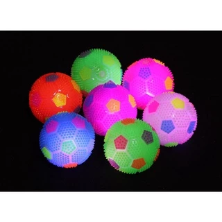 ลูกบอล มีไฟ led มีเสียงเวลาบีบ ใหญ่ 6.5 cm ของเล่น ของเล่นเด็ก บอลเด้งดึ๋ง Flashing ball light up คละสี