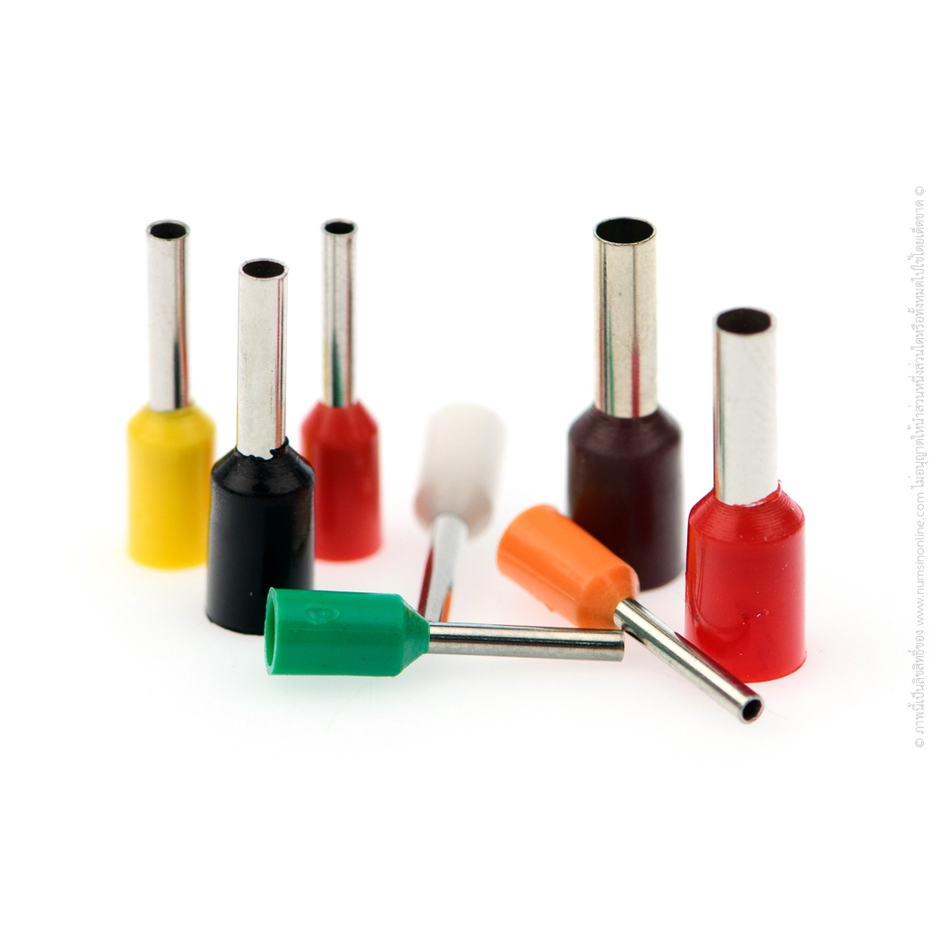 หางปลา ย้ำปลายสาย คอร์ดเอ็น (Cord-End / Ferrule) E0508 | E7508  | E1008 | E1508 | E2508 (แพ็ก 10 ชิ้