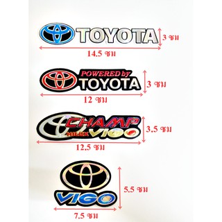 ฟอย์สติกเกอร์แต่งรถ TOYOTA แต่งรถมอเตอร์ไซค์ โลโก้ ติดรถ แต่งรถ ( 1 ชุด 4 ชิ้น )