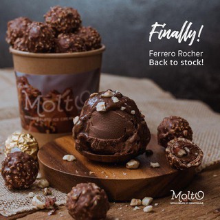 Ferrero Rocher (ไอศกรีม เฟอเรโร่ โรเชอร์ 1 ถ้วย 16 oz.) - Molto premium Gelato