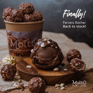 Molto ไอศกรีม เฟอร์เรโร รอชเชอร์ 16 ออนซ์ - Molto Premium Gelato - Ice cream Ferrero Rocher 16 oz.‼️4ถ้วย ส่งฟรี‼️